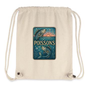 Pisces Star Sign - Astrology - Stanley/Stella Recycled Gym Bag - natural - Front
