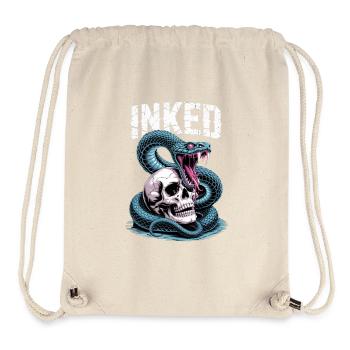 Inked Skull and Snake - Stanley/Stella Recycled Gym Bag - natural - Front
