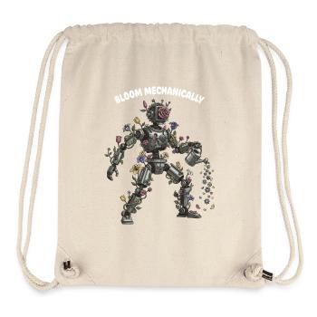 Blühender Roboter Florenkunst - Stanley/Stella recycelter Gym Bag - Naturweiß - Vorne