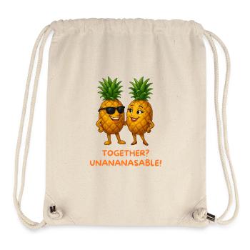 Duo Ananas : Ensemble Unpineapple - Sac à cordon recyclé Stanley/Stella - blanc naturel - Devant