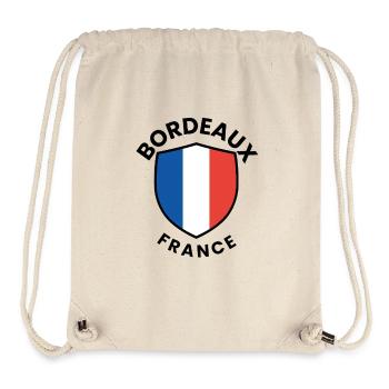 Design des französischen Flaggenschildes - Stanley/Stella recycelter Gym Bag - Naturweiß - Vorne