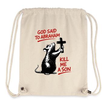 Ratte mit Kreuz Bibel-Satire - Stanley/Stella recycelter Gym Bag - Naturweiß - Vorne