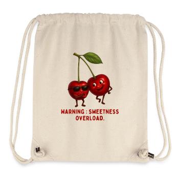 Cherry Charm: Sugar Shock Warning - Stanley/Stella Recycled Gym Bag - natural - Front