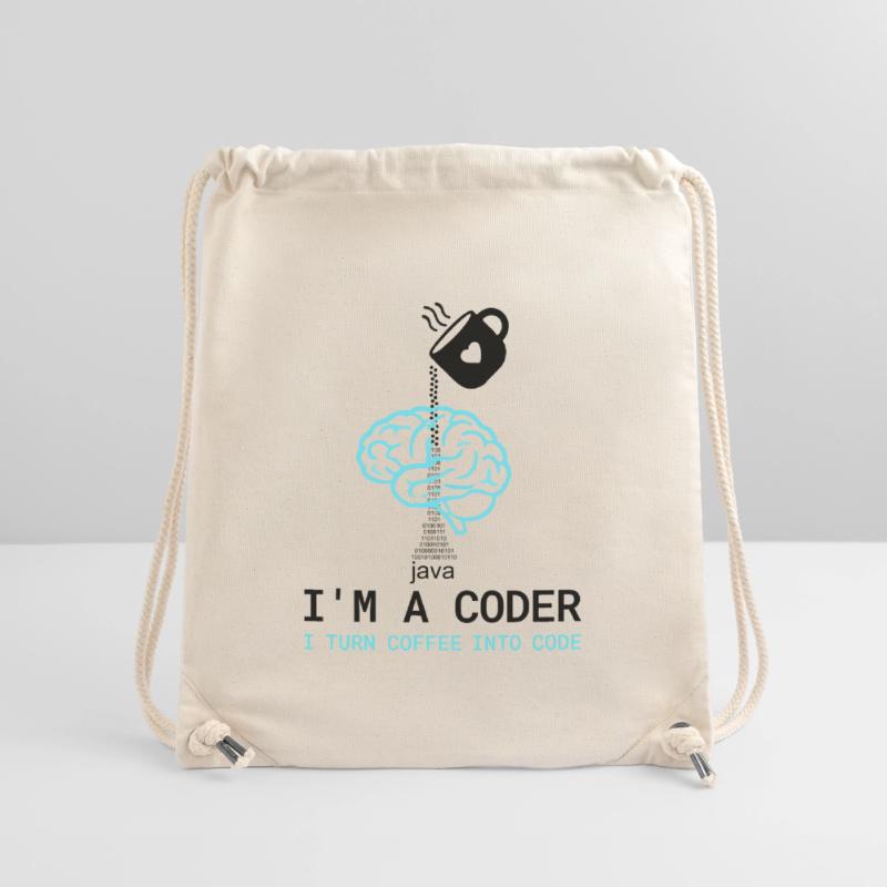 Coder T-Shirt: Coffee into Code – Nerdy Programmie Stanley/Stella Recycled Gym Bag