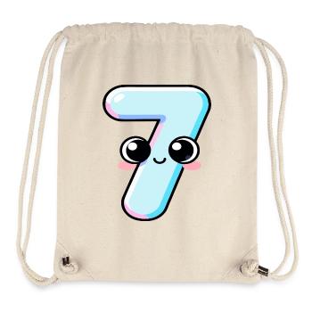 Nummer 7 Kawaii-Kuchen - Stanley/Stella recycelter Gym Bag - Naturweiß - Vorne