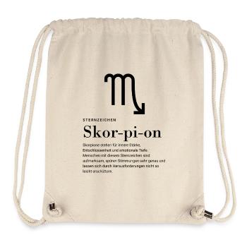 Sternzeichen Skorpion - Stanley/Stella recycelter Gym Bag - Naturweiß - Vorne