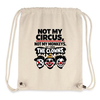 Déclaration Not My Circus, Not My Monkeys - Sac à cordon recyclé Stanley/Stella - blanc naturel - Devant