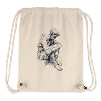 Geometric Shadow Figure - Stanley/Stella Recycled Gym Bag - natural - Front