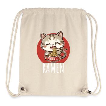 kawaii cats ramen - Stanley/Stella Recycled Gym Bag - natural - Front