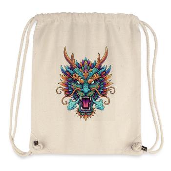 Colorful Dragon Mask Art - Stanley/Stella Recycled Gym Bag - natural - Front