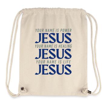 POUVOIR DE JÉSUS GUÉRIR LA VIE - Sac à cordon recyclé Stanley/Stella - blanc naturel - Devant