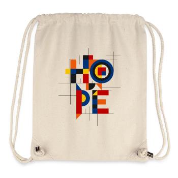 Hope Geometric Lettering - Stanley/Stella Recycled Gym Bag - natural - Front