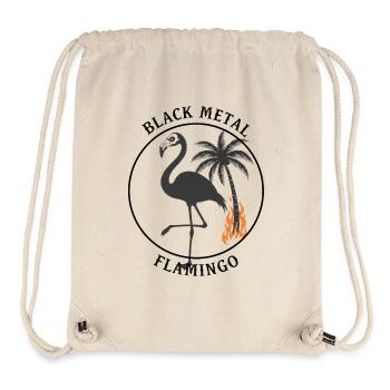 Black Metal Flamingo – Brennende Palme & Stacheldr - Stanley/Stella recycelter Gym Bag - Naturweiß - Vorne