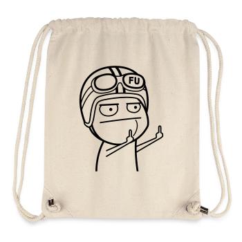 FU Meme mit Mopedhelm (Farbe änderbar) - Stanley/Stella recycelter Gym Bag - Naturweiß - Vorne