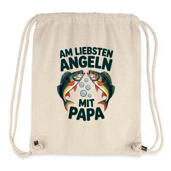 Am Liebsten Angeln Mit Papa - Stanley/Stella recycelter Gym Bag - Naturweiß - Vorne