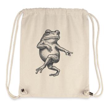 Verrückter Frosch - Stanley/Stella recycelter Gym Bag - Naturweiß - Vorne