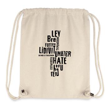 Vertical motivational typography - Stanley/Stella Recycled Gym Bag - natural - Front