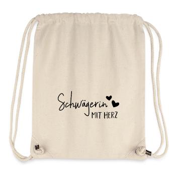 Schwägerin mit Herz - Stanley/Stella recycelter Gym Bag - Naturweiß - Vorne
