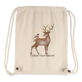 Hirsch - Stanley/Stella recycelter Gym Bag - Naturweiß - Vorne