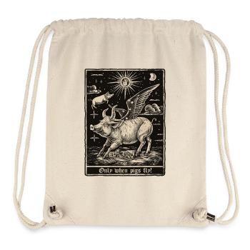 Only when pigs fly - Stanley/Stella recycelter Gym Bag - Naturweiß - Vorne