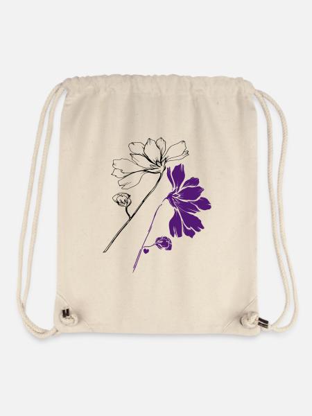 Blumen Nelken - Stanley/Stella recycelter Gym Bag - Naturweiß