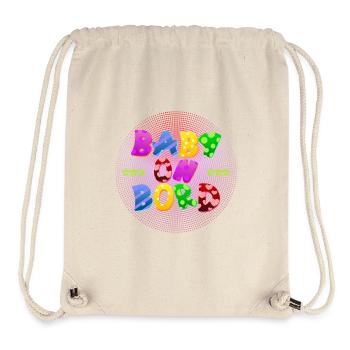 Bébé Parents Enfant Cadeau Dictons Naissance Maman Papa - Sac à cordon recyclé Stanley/Stella - blanc naturel - Devant