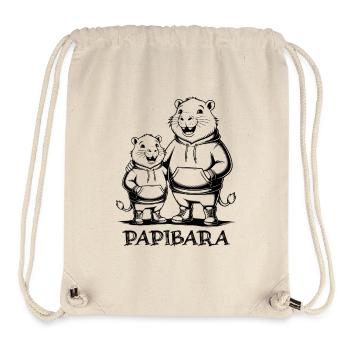 Papibara Papi Capybara Vater Lustig Papa Vatertag - Stanley/Stella recycelter Gym Bag - Naturweiß - Vorne