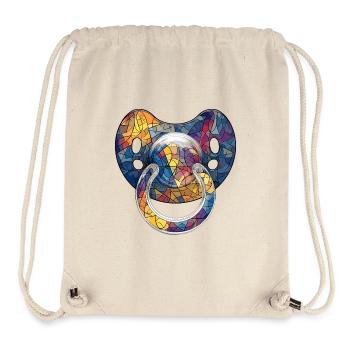 Bunter Schnuller - Mosaik Babywelt - Stanley/Stella recycelter Gym Bag - Naturweiß - Vorne