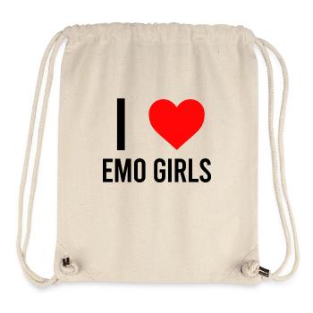 J’adore les filles emo - Sac à cordon recyclé Stanley/Stella - blanc naturel - Devant