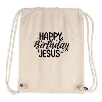 Happy Birthday Jesus - Stanley/Stella Recycled Gym Bag - natural - Front