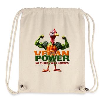 Vegan Power Turkey - Stanley/Stella Recycled Gym Bag - natural - Front