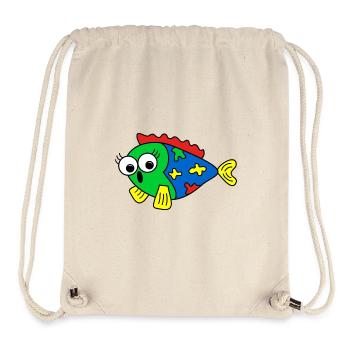 Poisson - Sac à cordon recyclé Stanley/Stella - blanc naturel - Devant