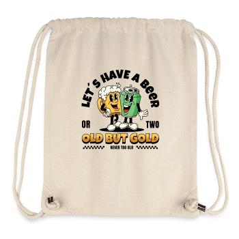 Old but Gold Let´s have a Beer or two - Stanley/Stella recycelter Gym Bag - Naturweiß - Vorne
