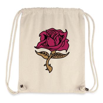 Rose (fleur) - Sac à cordon recyclé Stanley/Stella - blanc naturel - Devant
