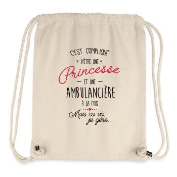 Princesse et ambulancière - ambulanciere - Sac à cordon recyclé Stanley/Stella - blanc naturel - Devant