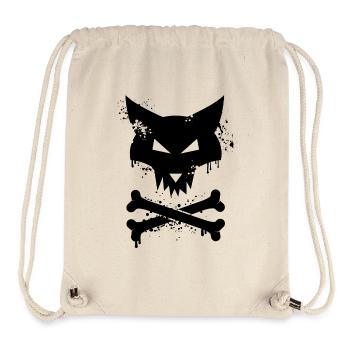 Fox skull graffiti in black - Stanley/Stella Recycled Gym Bag - natural - Front