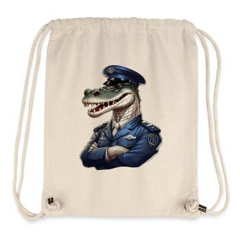 Crocodile Policeman - Stanley/Stella Recycled Gym Bag - natural - Front