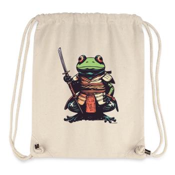 Frog with katana - Stanley/Stella Recycled Gym Bag - natural - Front