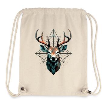 Geometric deer with geometric patterns - Stanley/Stella Recycled Gym Bag - natural - Front