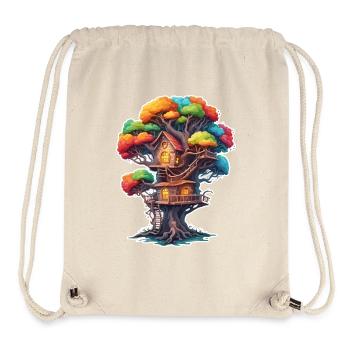 Baumhaus / Baumkrone / Baumhütte / Abenteuer - Stanley/Stella recycelter Gym Bag - Naturweiß - Vorne