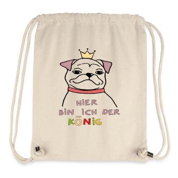 hier bin ich der König - Stanley/Stella recycelter Gym Bag - Naturweiß - Vorne