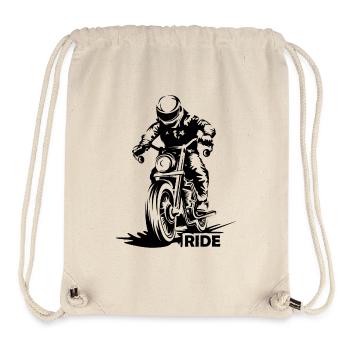 Motorrad Racing Caferacer Ride Biker Streetfighter - Stanley/Stella recycelter Gym Bag - Naturweiß - Vorne