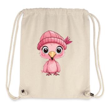 Flamingo Süß Niedlich Baby Kinder Tier Cartoon - Stanley/Stella recycelter Gym Bag - Naturweiß - Vorne