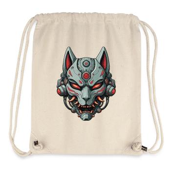 Kitsune Cyberpunk Maske Mecha Roboter Krieger - Stanley/Stella recycelter Gym Bag - Naturweiß - Vorne