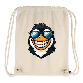 Cooler Pinguin Sonnenbrille Sommer Grinsen Spaß - Stanley/Stella recycelter Gym Bag - Naturweiß - Vorne