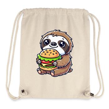 Burger paresseux - Sac à cordon recyclé Stanley/Stella - blanc naturel - Devant