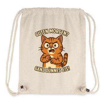 Good morning Very thin cat - Stanley/Stella Recycled Gym Bag - natural - Front