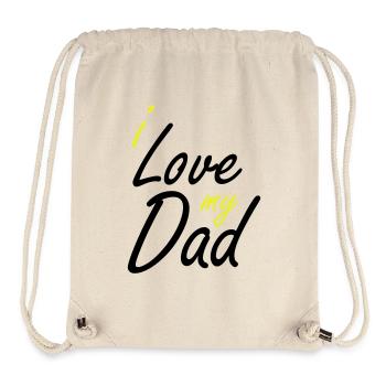 i love my dad hand lettering - Stanley/Stella Recycled Gym Bag - natural - Front