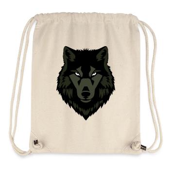 Wolf_grau_T shirt_Geschenk_Jaeger - Sac à cordon recyclé Stanley/Stella - blanc naturel - Devant