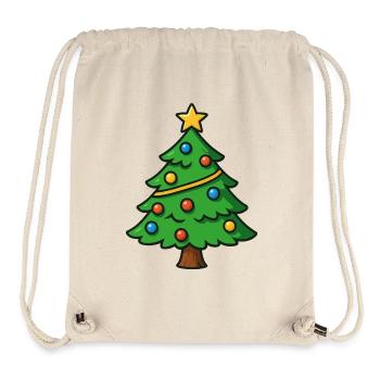 Weihnachtsbaum Cartoon - Stanley/Stella recycelter Gym Bag - Naturweiß - Vorne